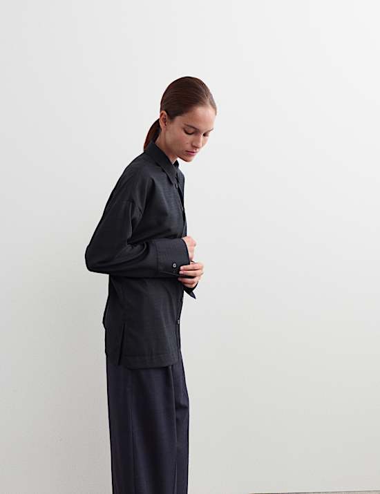 Wool Rich Collared Shirt