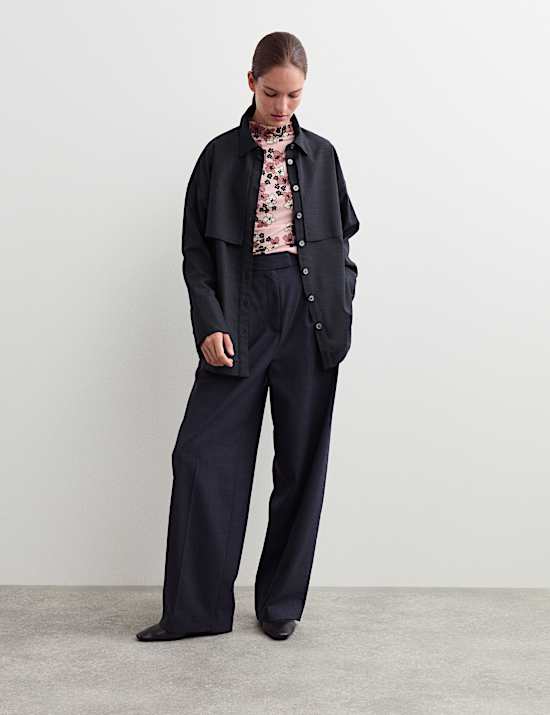 Wool Rich Collared Shirt