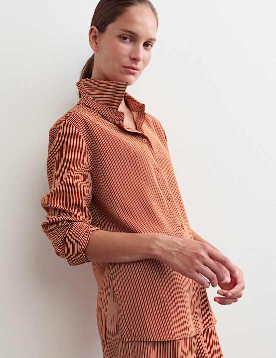 Pure Silk Striped Shirt