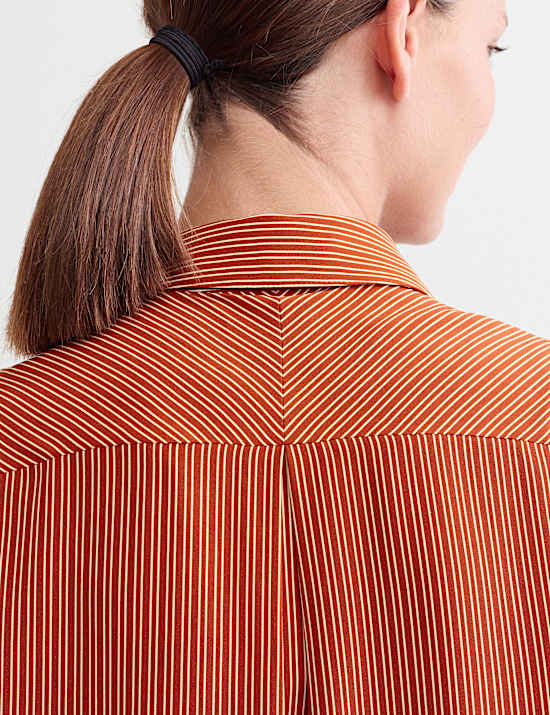 Pure Silk Striped Shirt