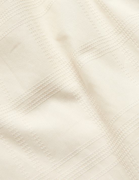 Chemise en organza de coton texturé avec encolure