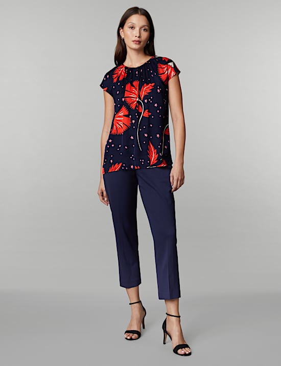 Floral Round Neck Blouse