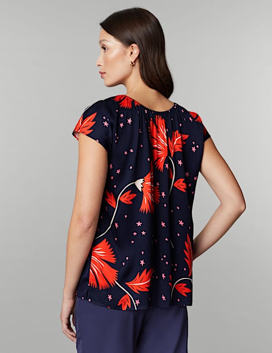 Floral Round Neck Blouse