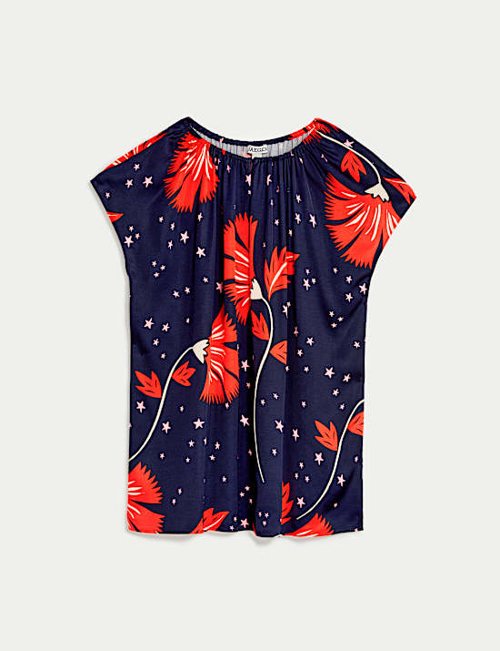 Floral Round Neck Blouse