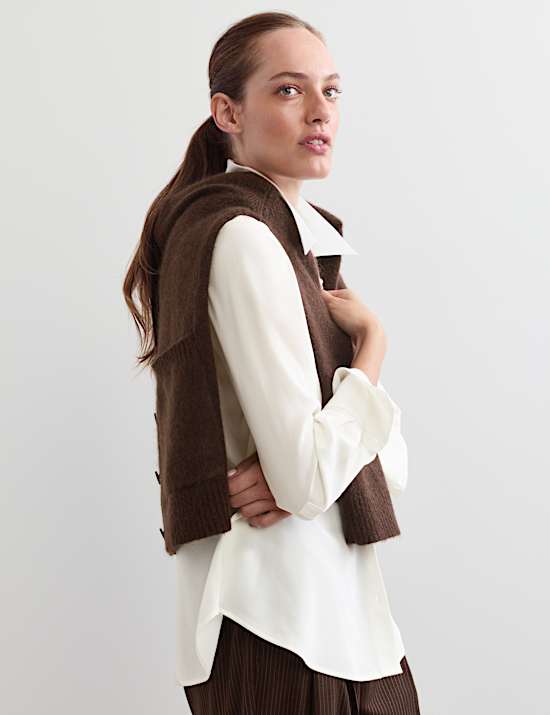 Pure Silk Collared Shirt