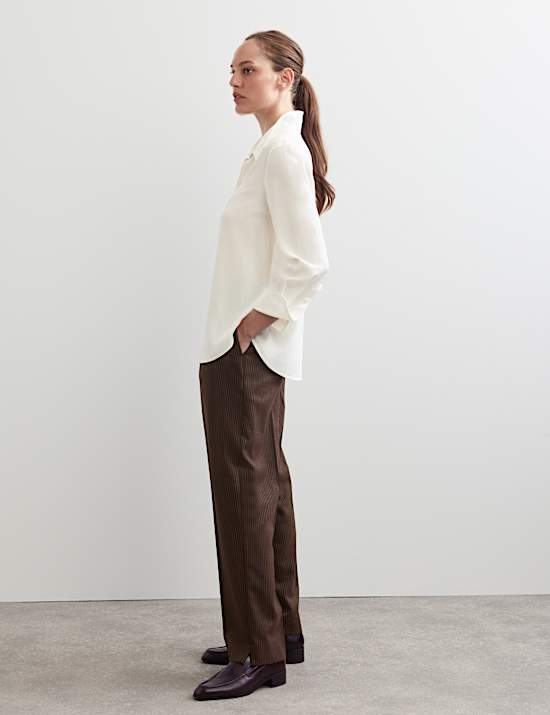 Pure Silk Collared Shirt
