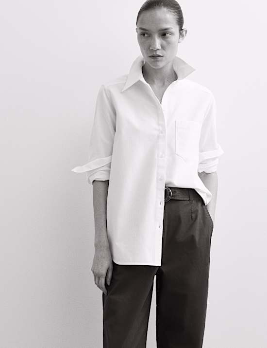 Camisa con cuello de pana