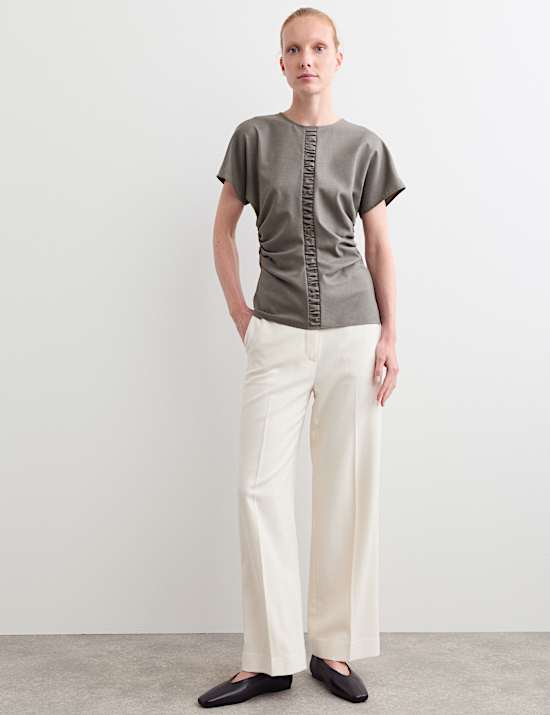 Top ruch&eacute; en laine