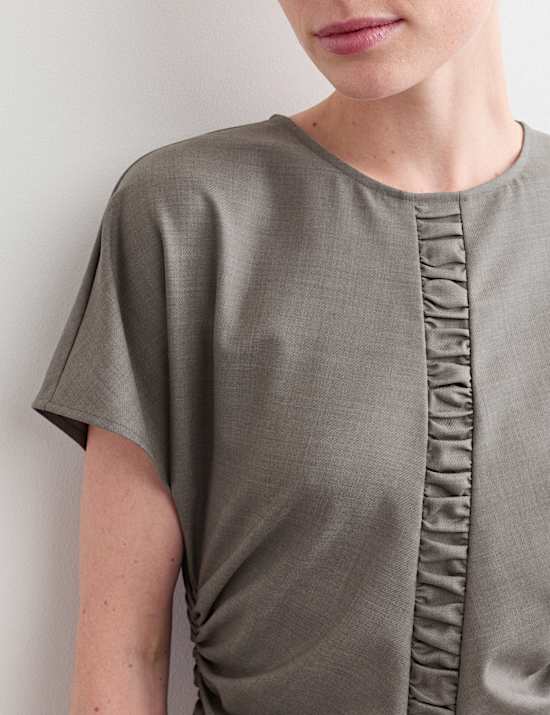 Top ruch&eacute; en laine