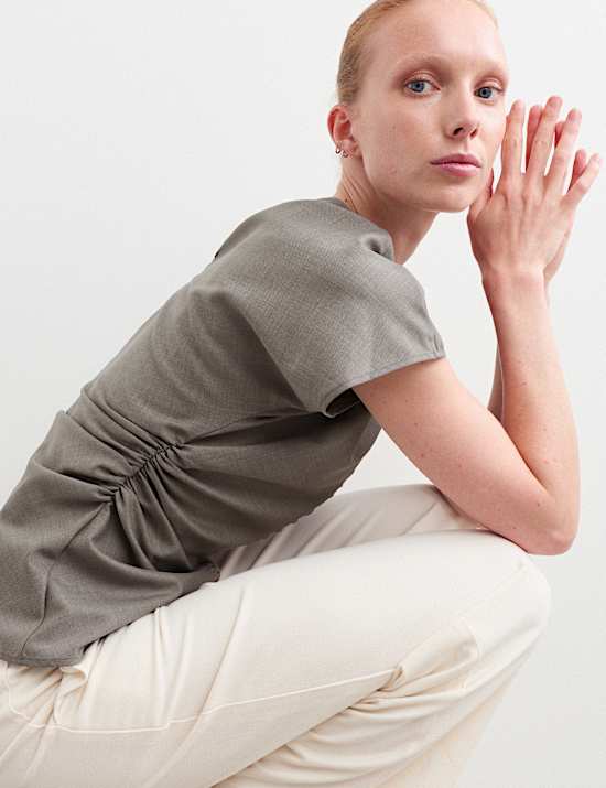 Top ruch&eacute; en laine