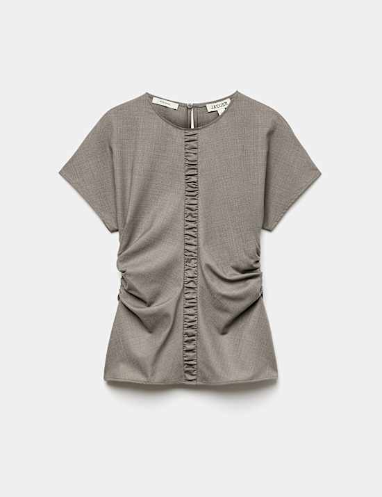 Top ruch&eacute; en laine