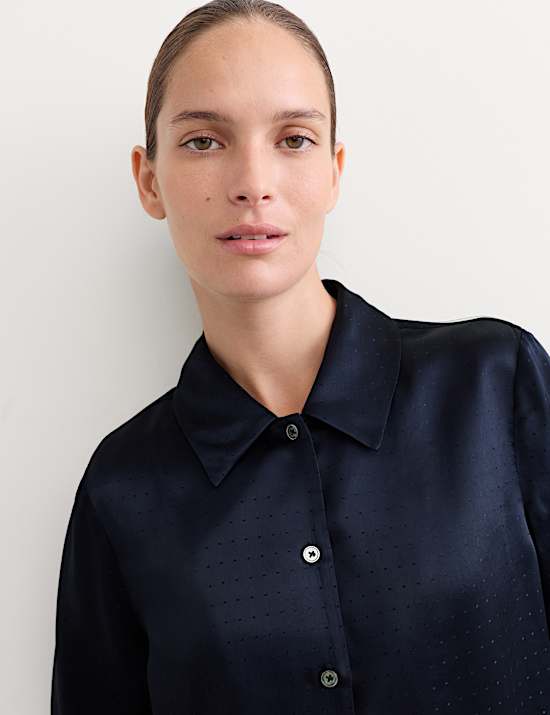 Jacquard Collared Shirt