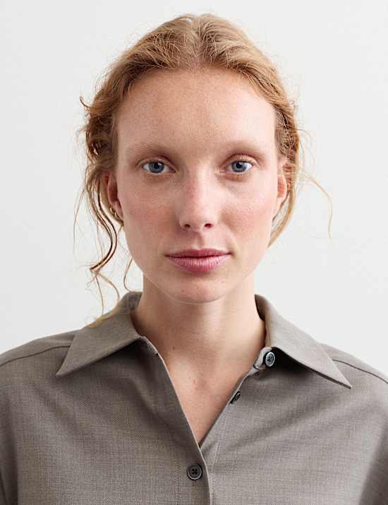 Wool Rich Collared Shirt