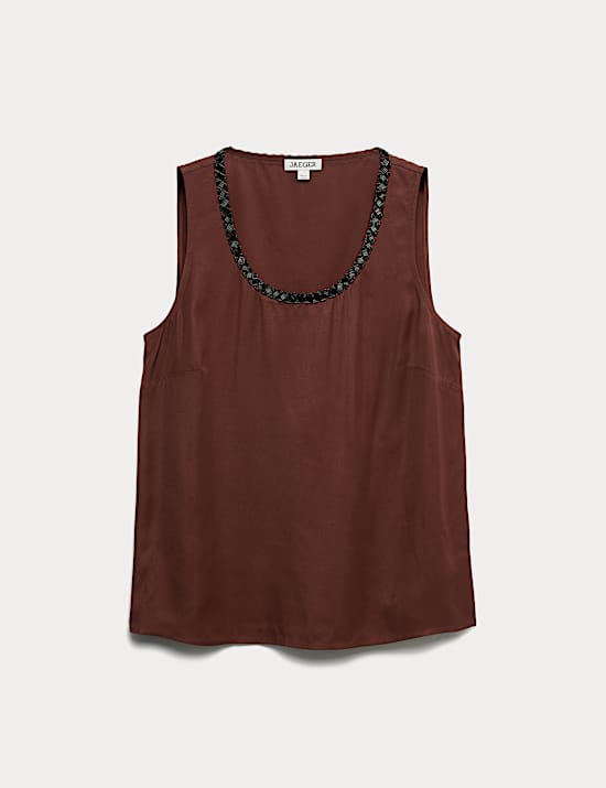 Embellished Scoop Neck Top