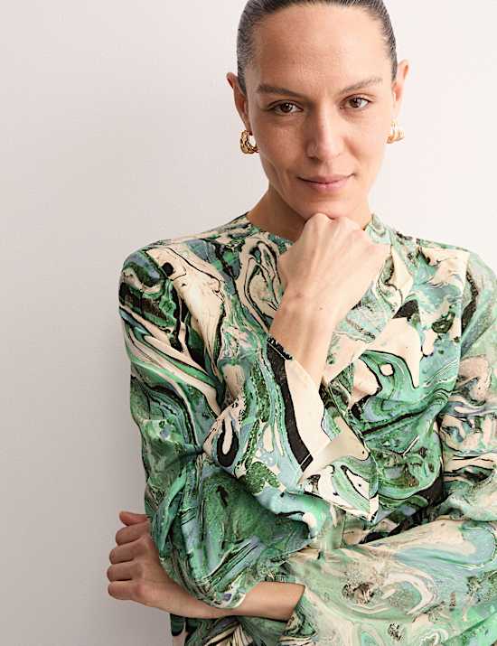 Haut imprimé marbre