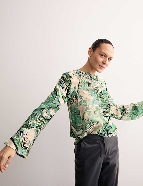 Haut imprimé marbre