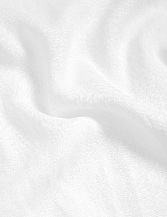 Pure Linen V-Neck Popover Blouse