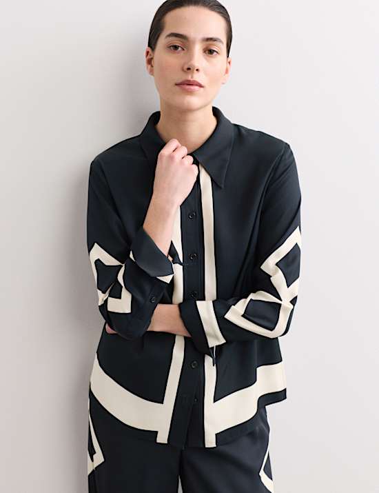Geometric Collared Shirt