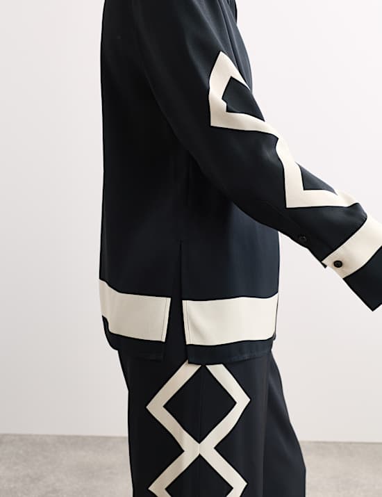 Geometric Collared Shirt