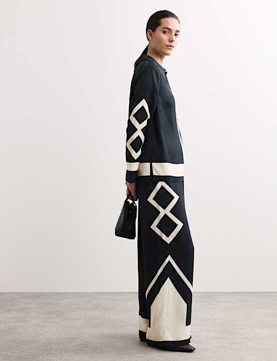 Geometric Collared Shirt