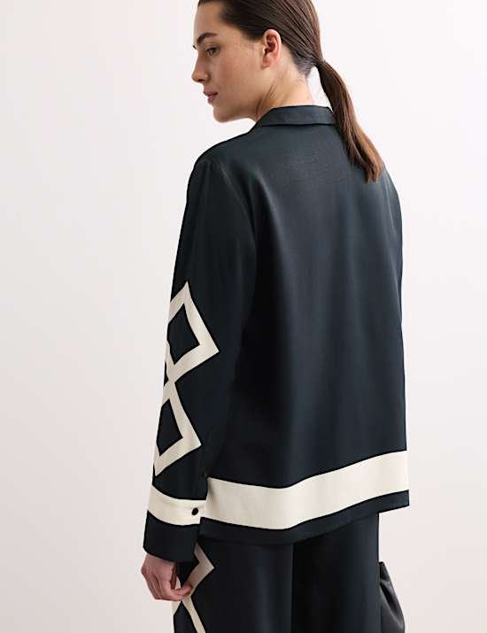 Geometric Collared Shirt