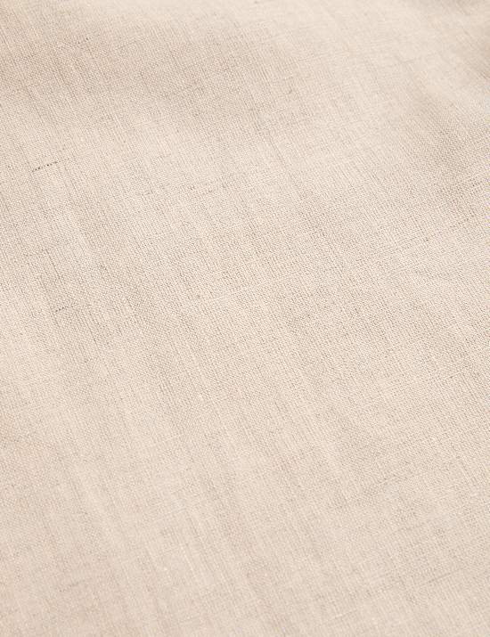 Pure Linen Contrast Trim Shell Top