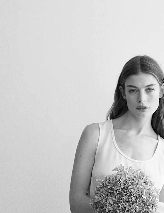 Pure Silk Scoop Neck Shell Top