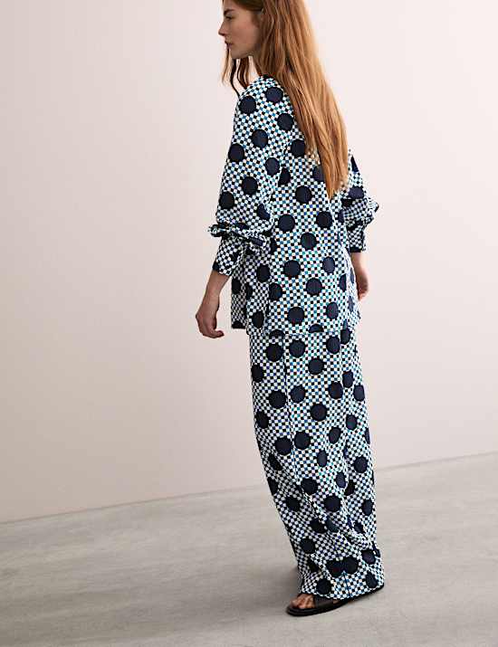 Πουά τοπ Gingham από σύμμεικτο βαμβάκι