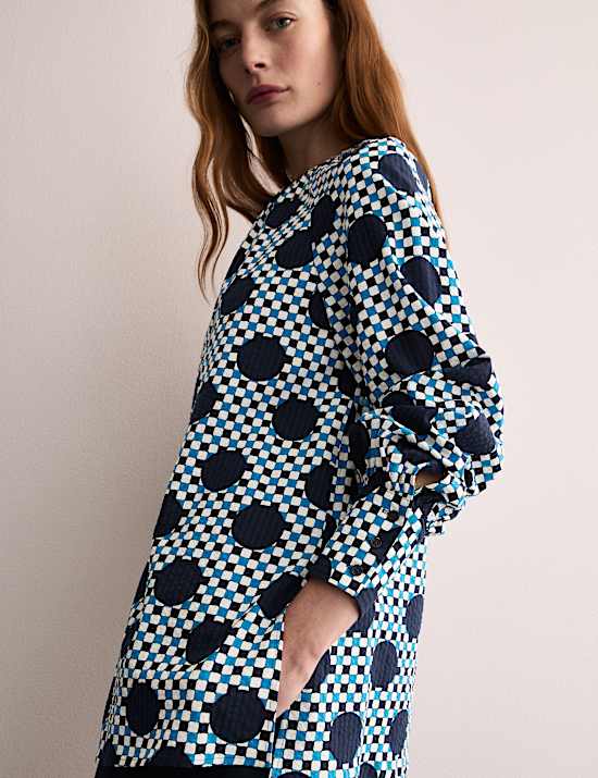 Πουά τοπ Gingham από σύμμεικτο βαμβάκι