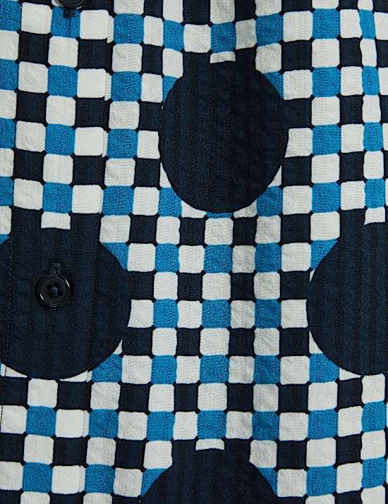 Πουά τοπ Gingham από σύμμεικτο βαμβάκι