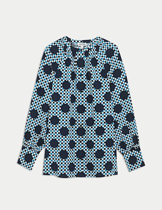 Πουά τοπ Gingham από σύμμεικτο βαμβάκι