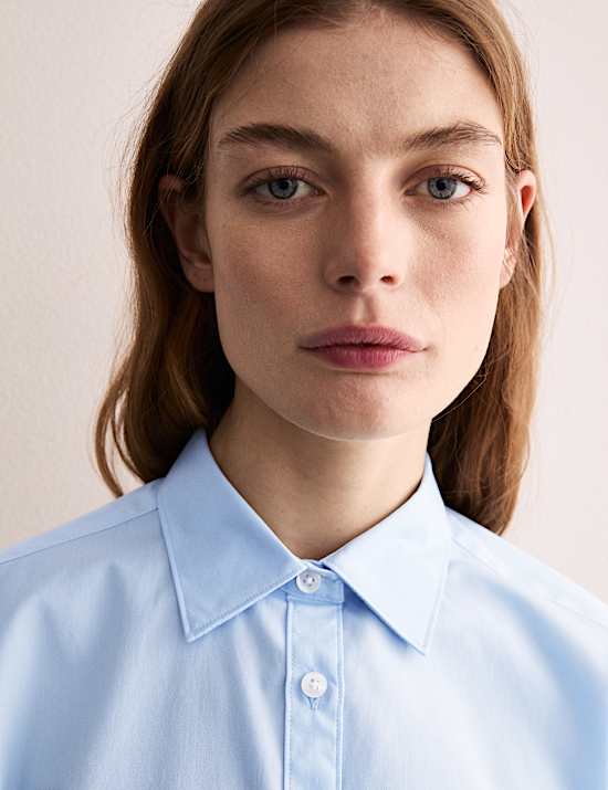 Pure Cotton Collared Double Cuff Shirt