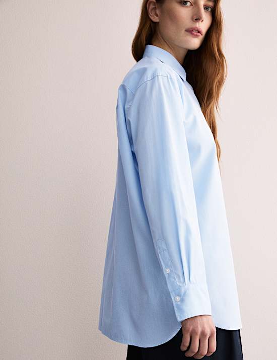 Pure Cotton Collared Double Cuff Shirt