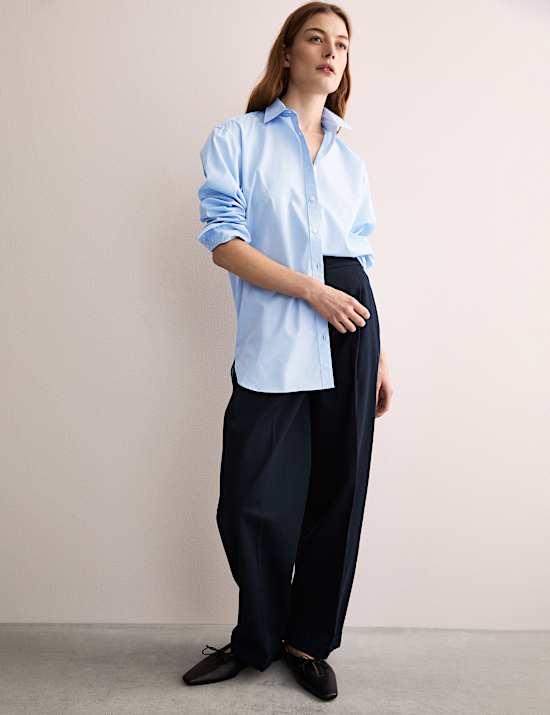 Pure Cotton Collared Double Cuff Shirt