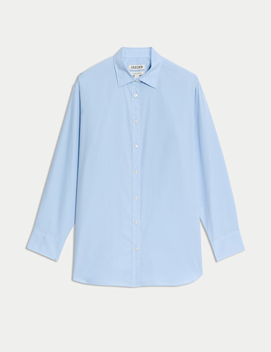 Pure Cotton Collared Double Cuff Shirt