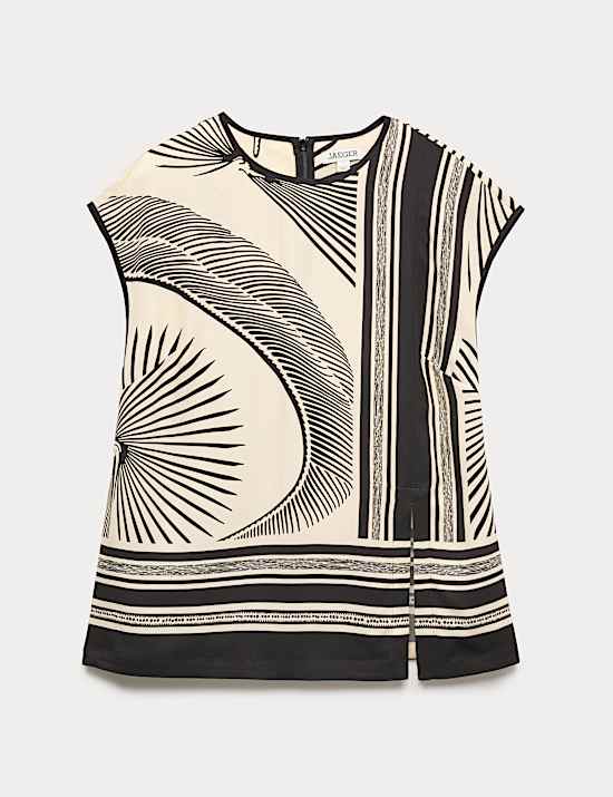 Kraagloze top met print