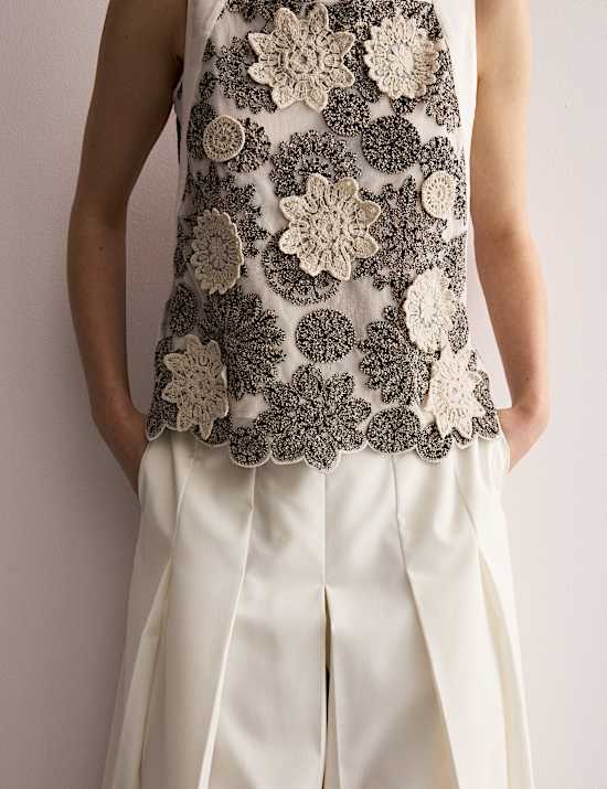Floral Applique Vest
