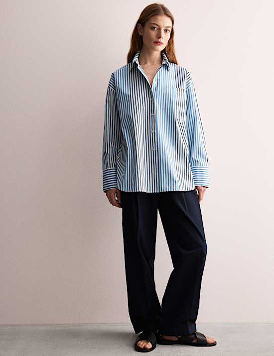 Πουκάμισο με ρίγες από 100% βαμβάκι