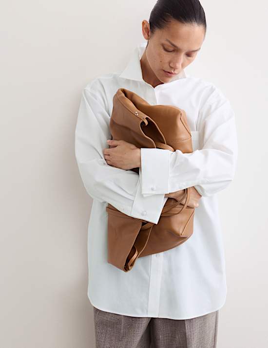 Pure Cotton Collared Double Cuff Shirt