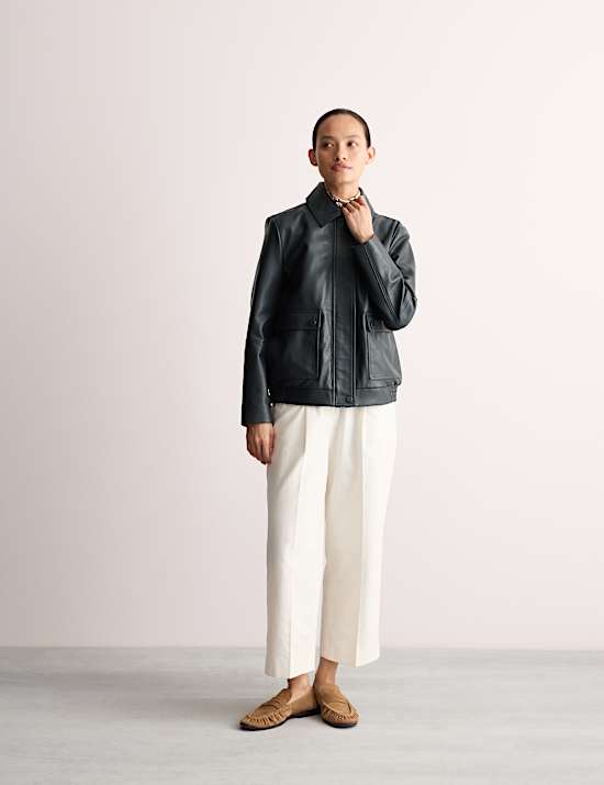 Cazadora bomber de piel