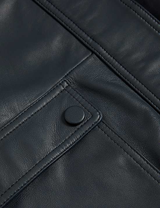 Cazadora bomber de piel