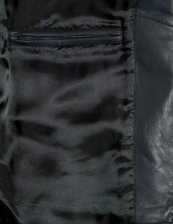 Cazadora bomber de piel