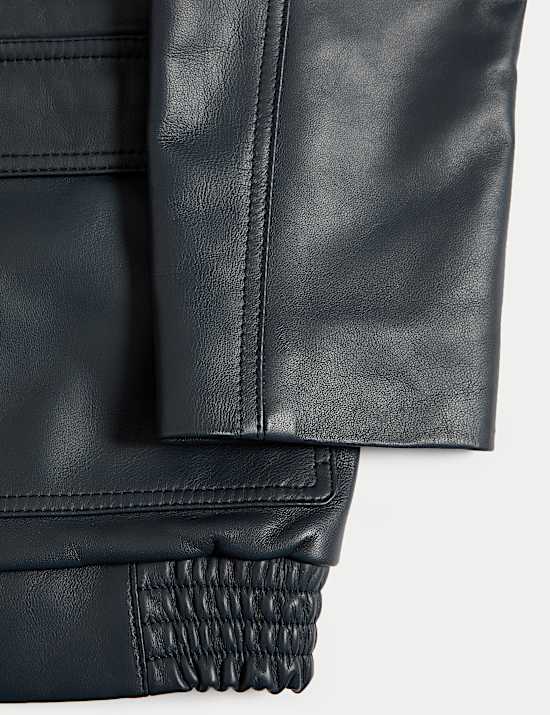 Cazadora bomber de piel