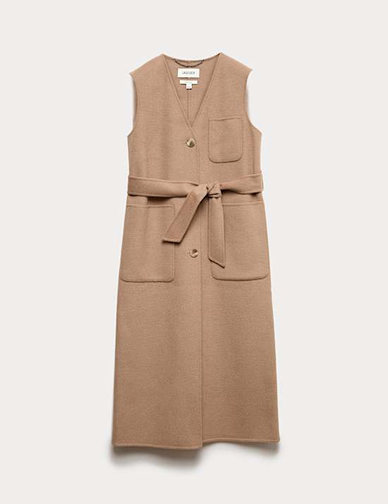 Pure Wool Double Face Longline Waistcoat