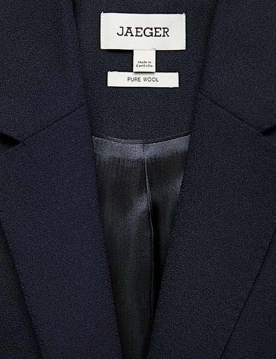 Blazer con botonadura simple 100% lana