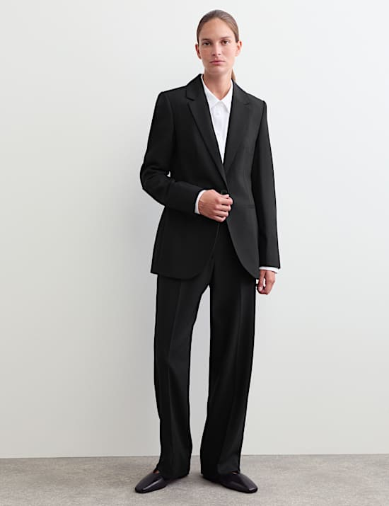 Blazer droit 100 % laine