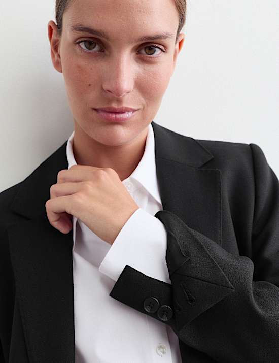 Blazer droit 100 % laine