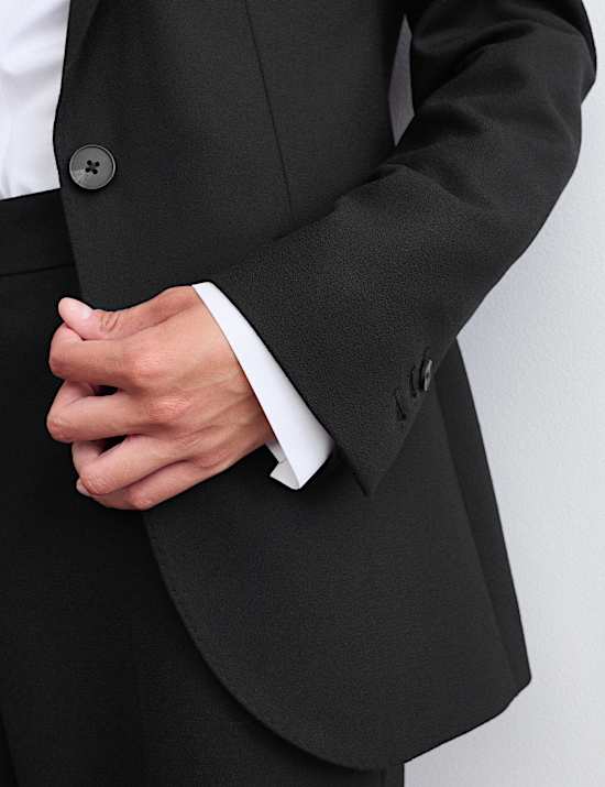 Blazer droit 100 % laine