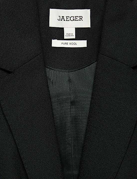 Blazer droit 100 % laine