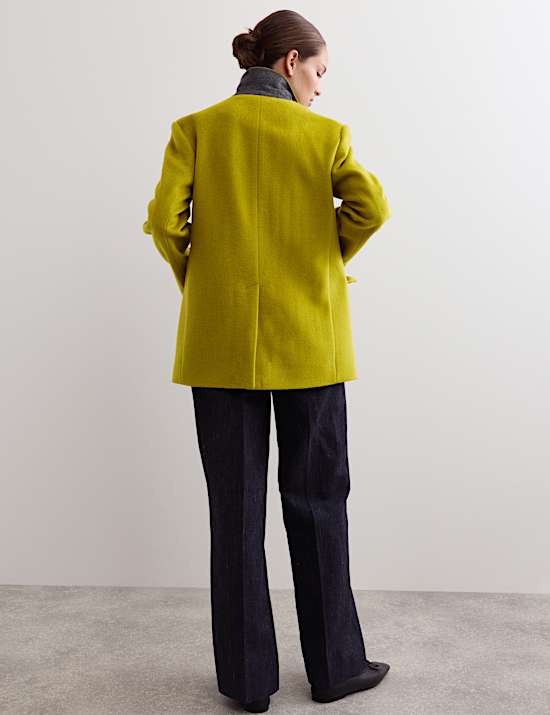 Pure Wool Single Breasted Relaxed Blazer